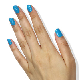 LONDONTOWN Lakur Nail Polish blue brush stroke demonstrating smooth application