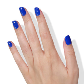 LONDONTOWN Lakur blue brush stroke demonstrates smooth, streak-free application.