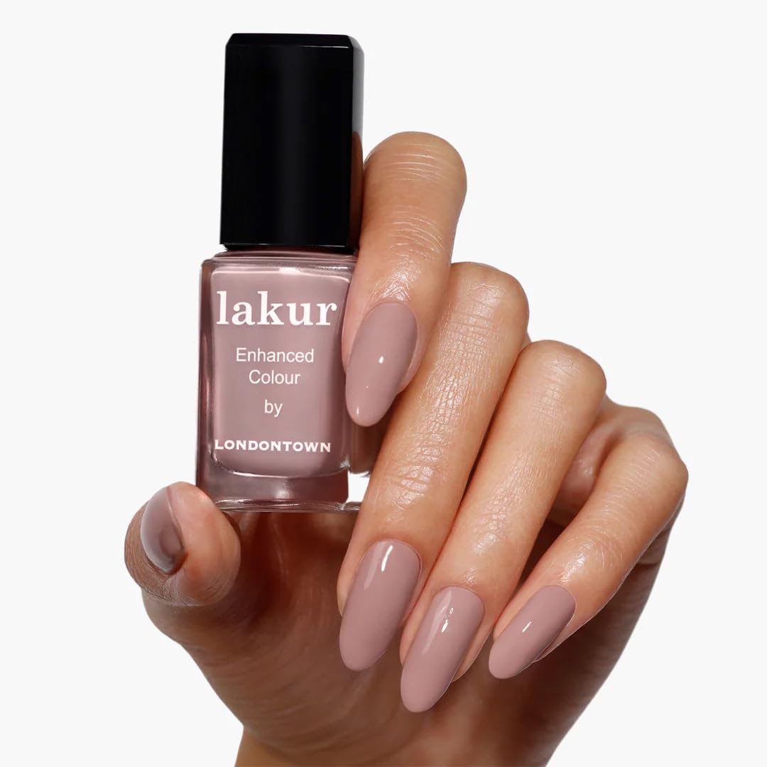 Swatch shows creamy nude-brown color ideal for everyday wear.