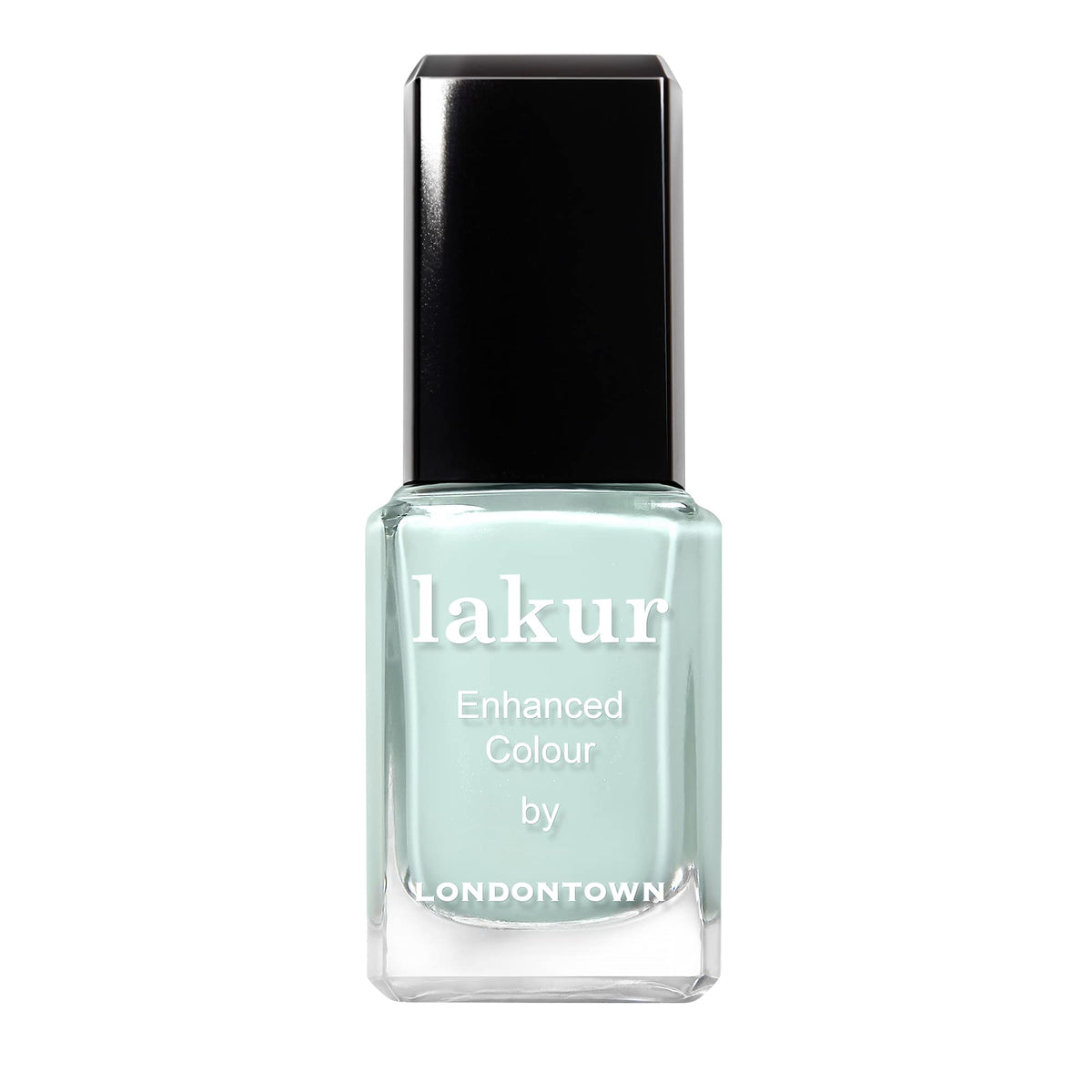 LONDONTOWN Lakur Mint Green nail polish with gel-like wear for a flawless look.