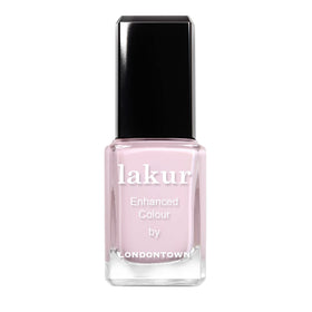 LONDONTOWN Lakur pink bottle close-up showing glossy, long-wear color for versatile nails
