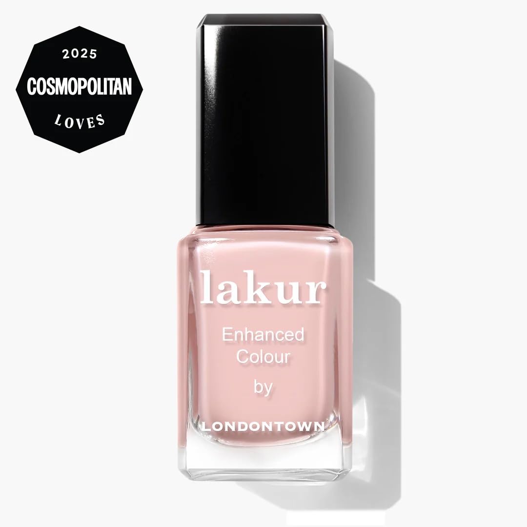 LONDONTOWN Lakur purple nail polish in Invisible Crown bottle with rich gloss finish.