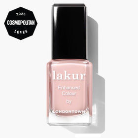 LONDONTOWN Lakur purple nail polish in Invisible Crown bottle with rich gloss finish.