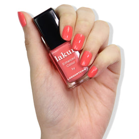LONDONTOWN Lakur nails swatch on nails showing rich pigment and gel-like finish.