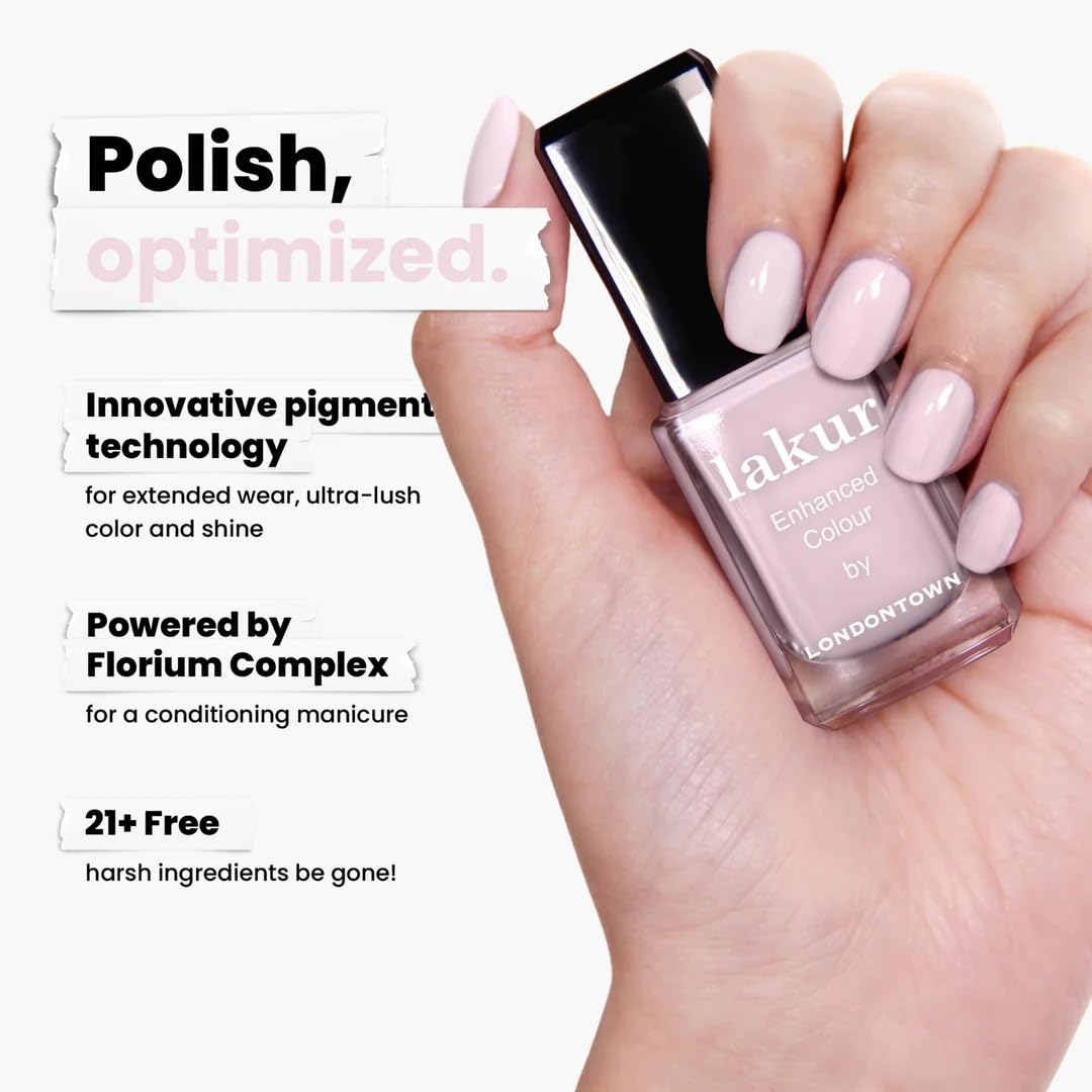LONDONTOWN Lakur pink swatch highlighting high-impact color and shine