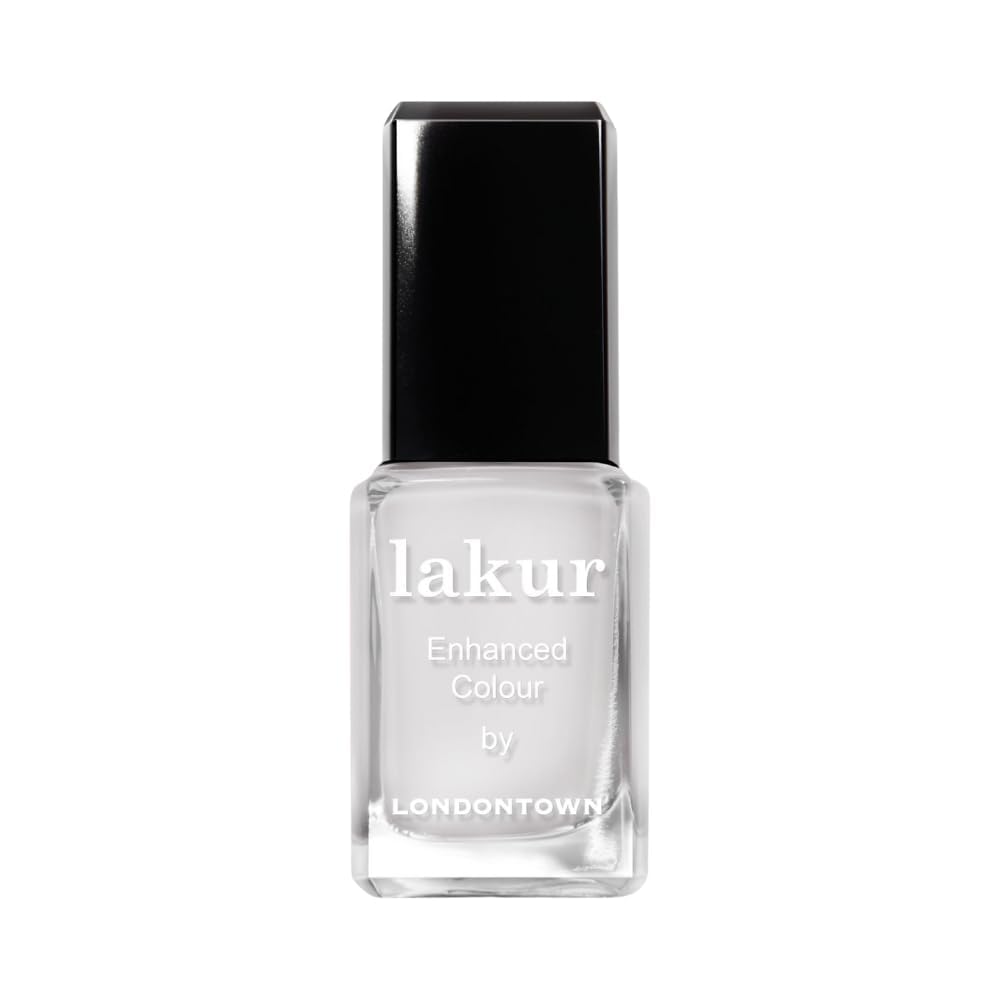 LONDONTOWN Lakur white polish bottle with a smooth, streak-free finish.