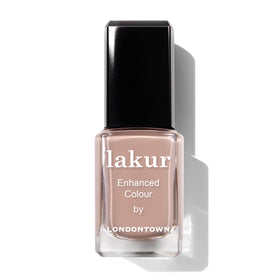 LONDONTOWN Lakur Café Au Lait bottle shows rich nude color with long-lasting shine