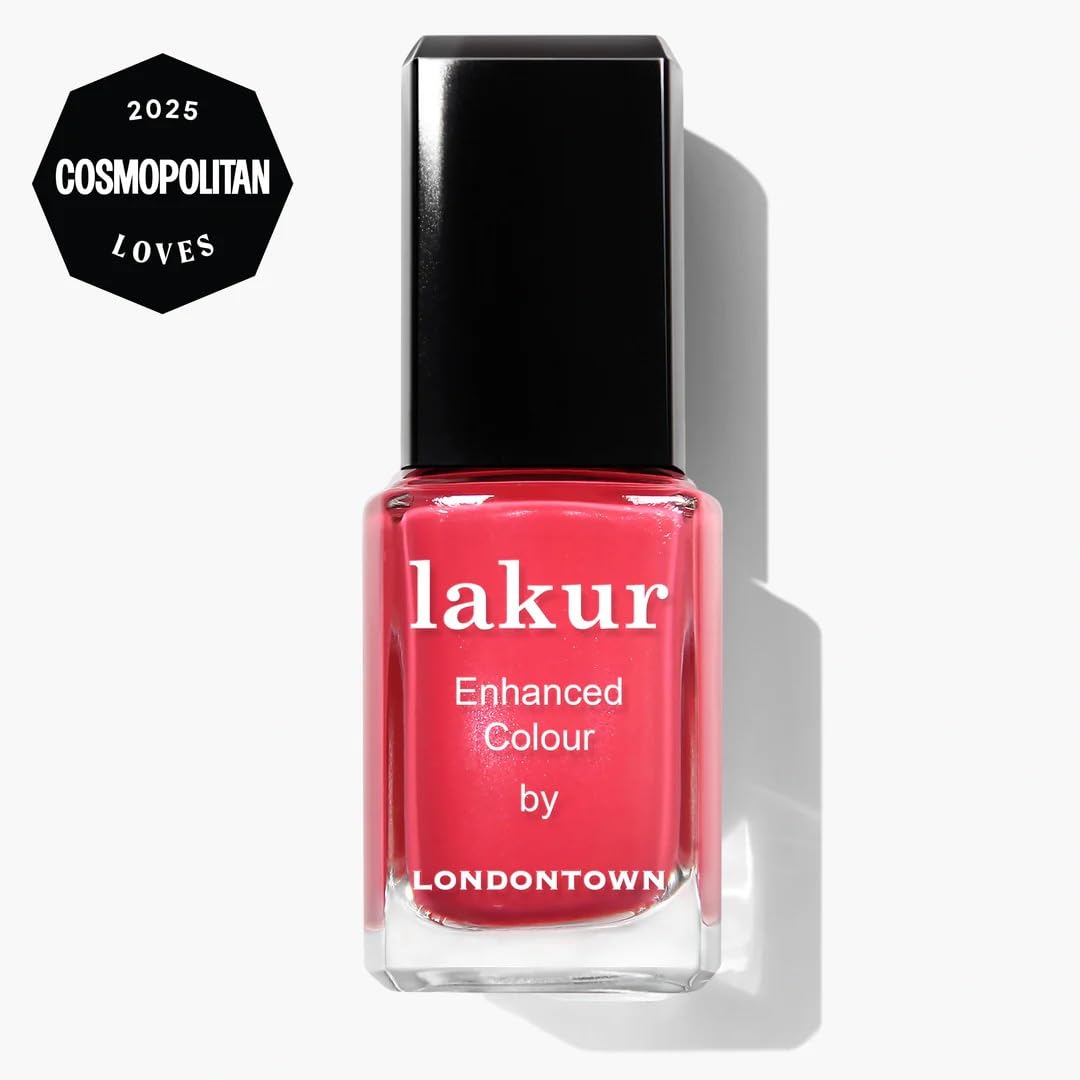 LONDONTOWN Lakur purple shade bottle with bold color and extended wear.