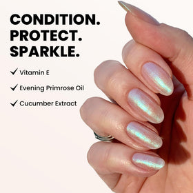 LONDONTOWN Shimmer Nail Highlighter packaging highlights Pro-Contour Brush