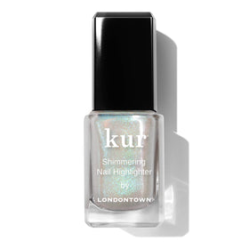 LONDONTOWN Shimmer Nail Highlighter bottle shows iridescent opal glow for radiant nails