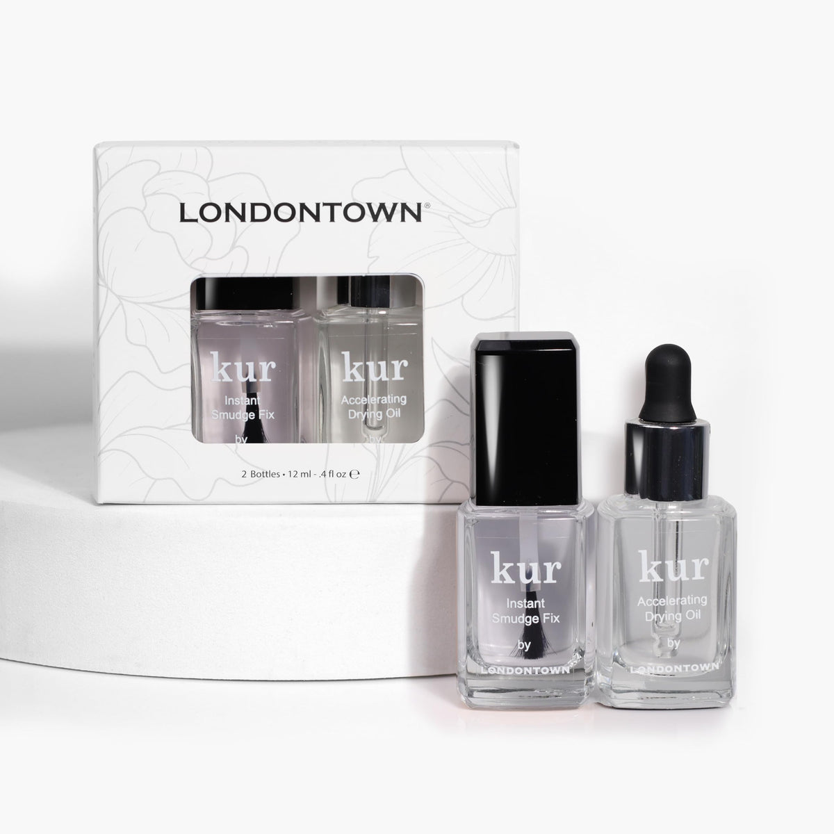 LONDONTOWN S.O.S. Accelerating Drying Oil bottle speeds dry time and adds shine.