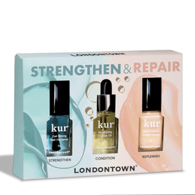 LONDONTOWN Strengthen bottle closeup for stronger nails.