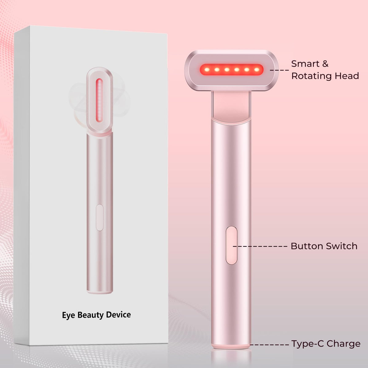 Londxin 4-in-1 light-therapy-wand compact ergonomic head for on-the-go use.
