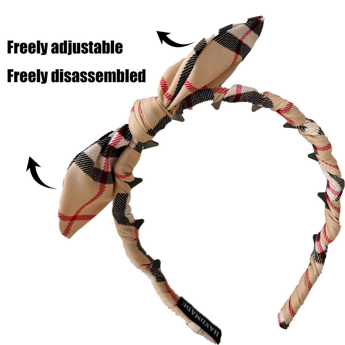 LONEEDY zig zag headband detail showing lightweight, durable design.