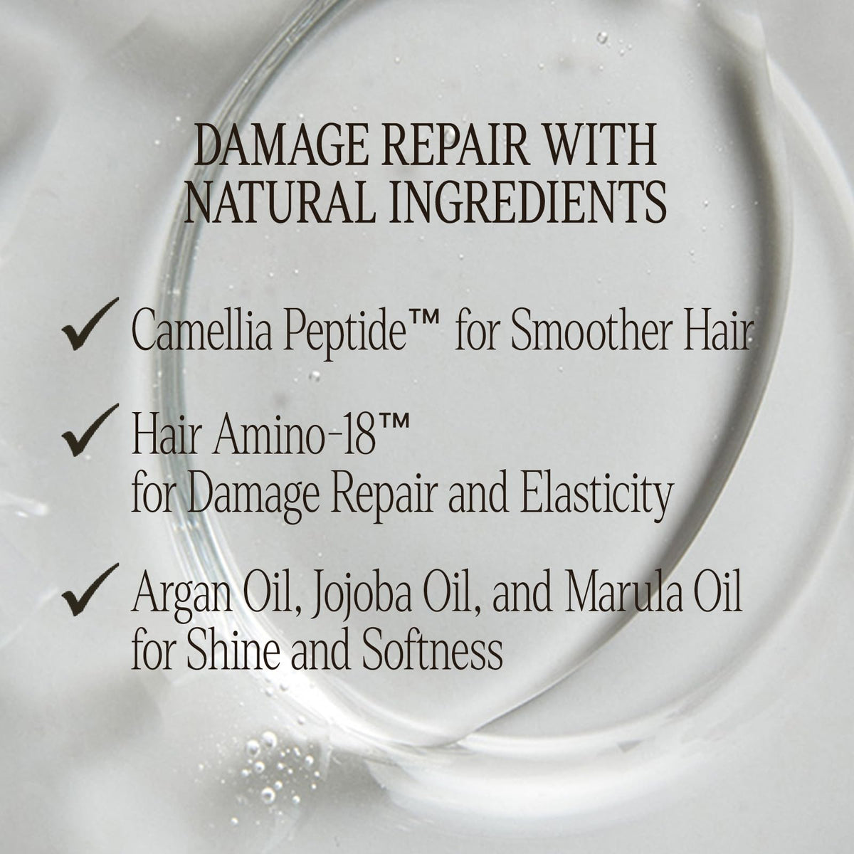 LONGTAKE Camellia peptide close-up with nourishing oils.