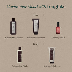 LONGTAKE Hair softening texture close-up on strand