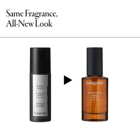 LONGTAKE sandalwood fragrance note visual highlighting warm, long-lasting aroma.