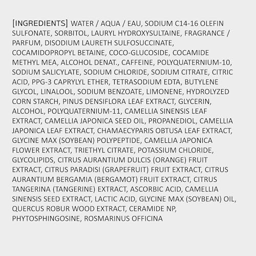 LONGTAKE Sandalwood Shampoo fragrance-detail showing long-lasting oakwood notes.