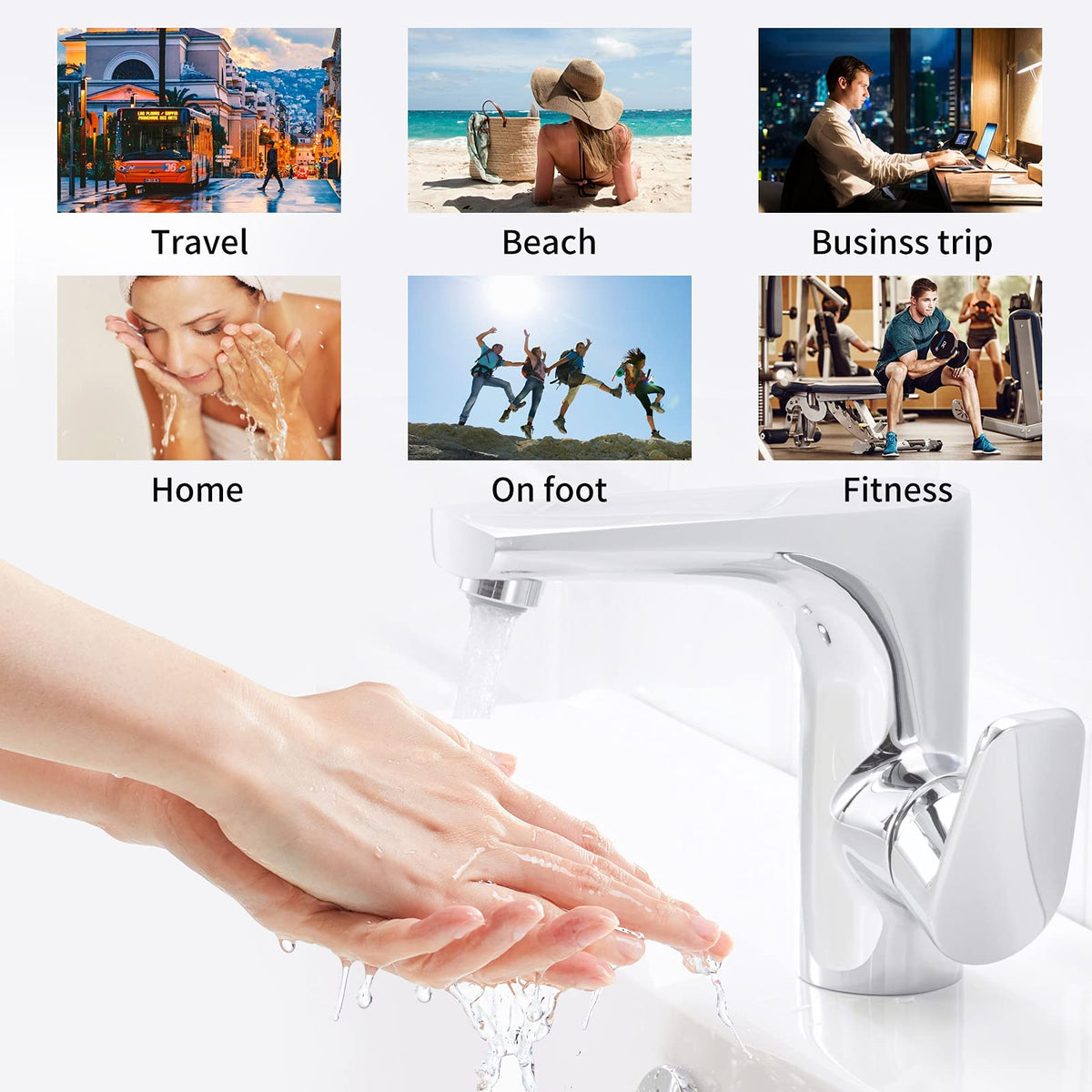 LONGWAY anti-leak travel kit bottle for shampoo and serums.