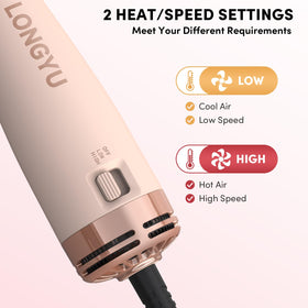 Longyu 4-in-1 styling tool in use for quick drying and shaping