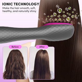 Longyu ceramic tourmaline ionic dryer brush for smooth, frizz-free styling.
