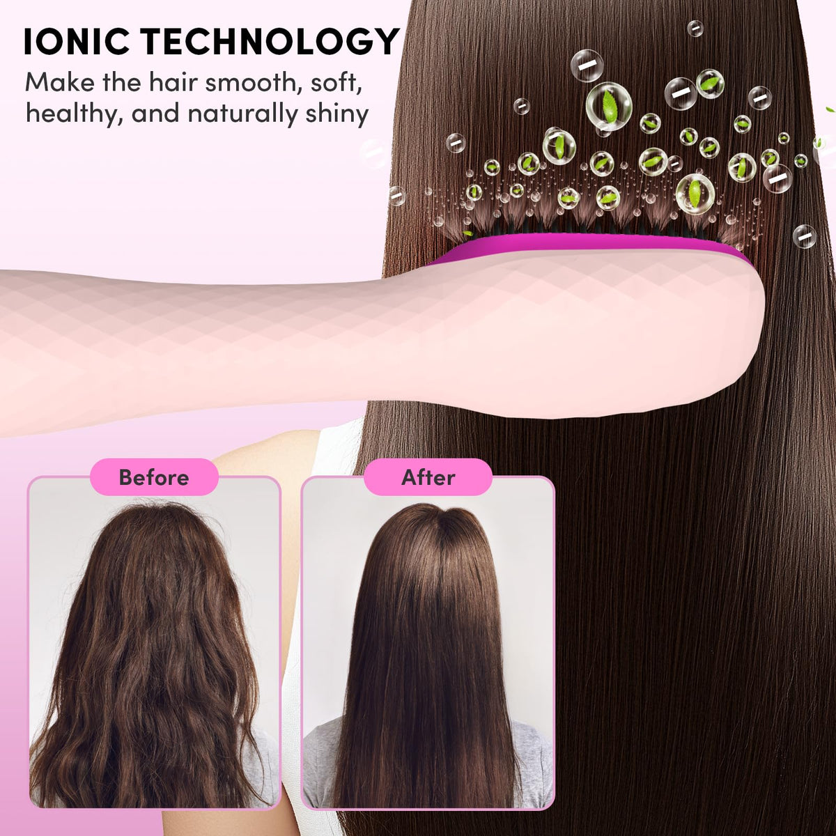Longyu compact ergonomic hair styler handle enables comfortable one-handed styling.