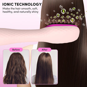 Longyu compact ergonomic hair styler handle enables comfortable one-handed styling.