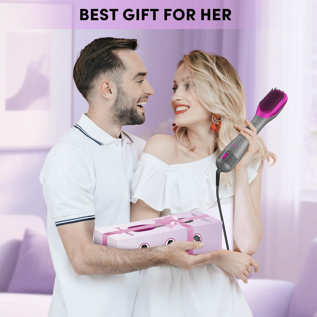 Longyu lightweight ergonomic handle reduces fatigue during daily styling.