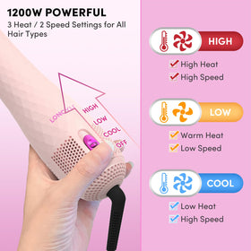 Longyu negative ion technology reduces frizz and adds shine during styling.