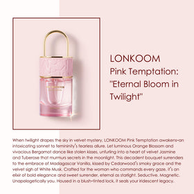Lonkoom Lock Pink packaging outer view presents a chic keepsake presentation.