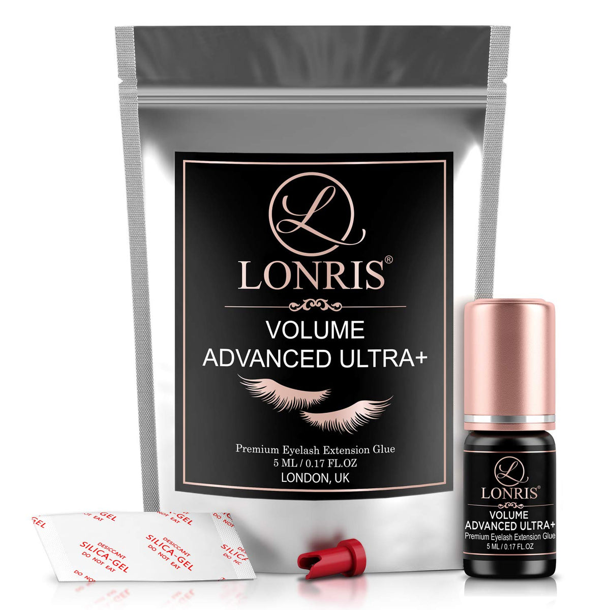 LONRIS black adhesive with reliable bonding for precise placements.