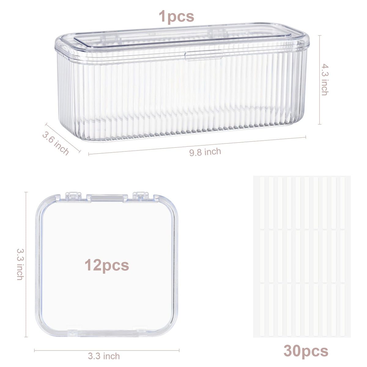 LONTOHCE clear nail storage box keeps a tidy display of nails.