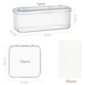 LONTOHCE clear nail storage box keeps a tidy display of nails.