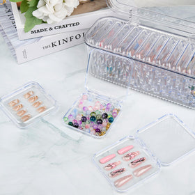 LONTOHCE durable acrylic construction supports long-term nail storage.