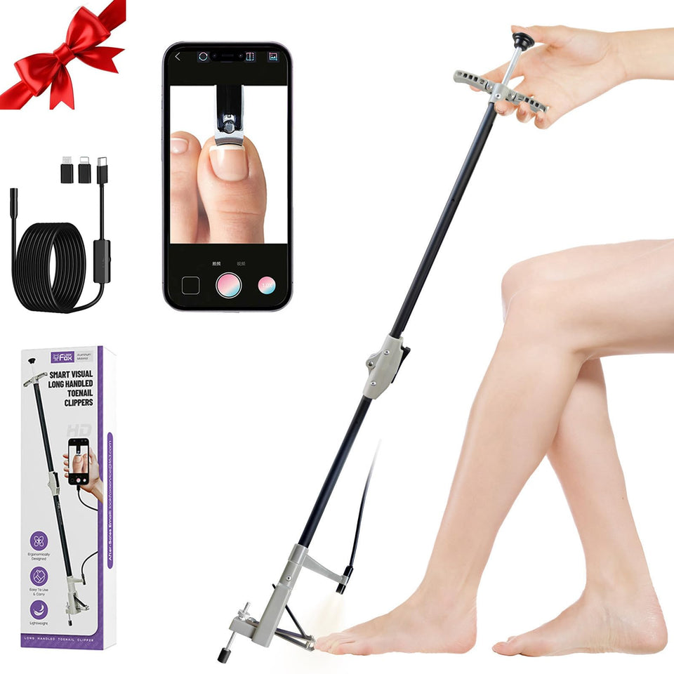 LookFox long-handled toenail clippers with HD endoscope viewing for precise trimming