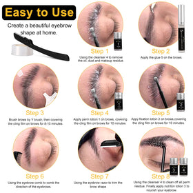 Lookmee fixation lotion bottle for a lasting brow lift.