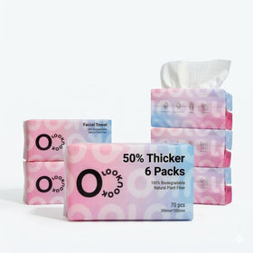 LOOKNOOK disposable face towel texture shows fifty percent thicker feel and durability