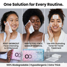 LOOKNOOK disposable face towel soft touch ideal for sensitive skin routines