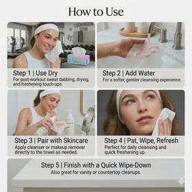 LOOKNOOK eco-friendly towel with plant fiber composition and no lint