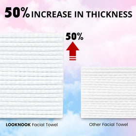 LOOKNOOK face towel seventy count in a fashionable bag for restocking