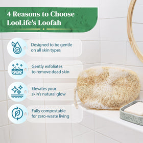LooLife ethically sourced loofah from skilled Mexican farmers.