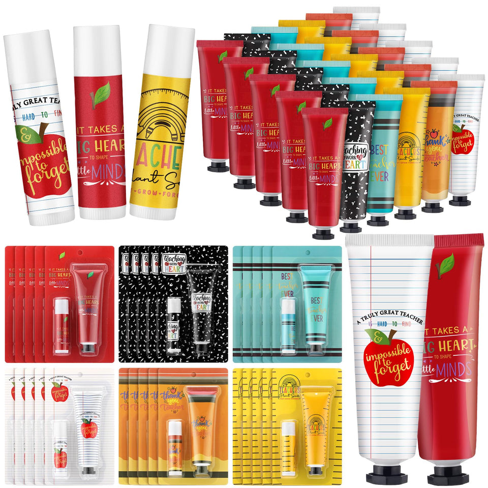 Loopeer 36-set hand cream and lip balm bulk gift packaging for teachers