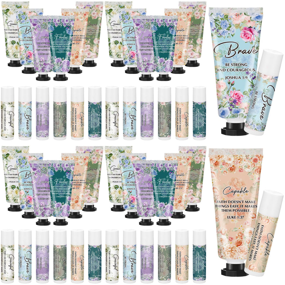 Loopeer Bible verse hand cream with floral design for daily devotion