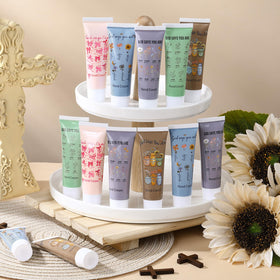 Loopeer Bible verse travel-size hand cream, perfect for on-the-go moisturizing.