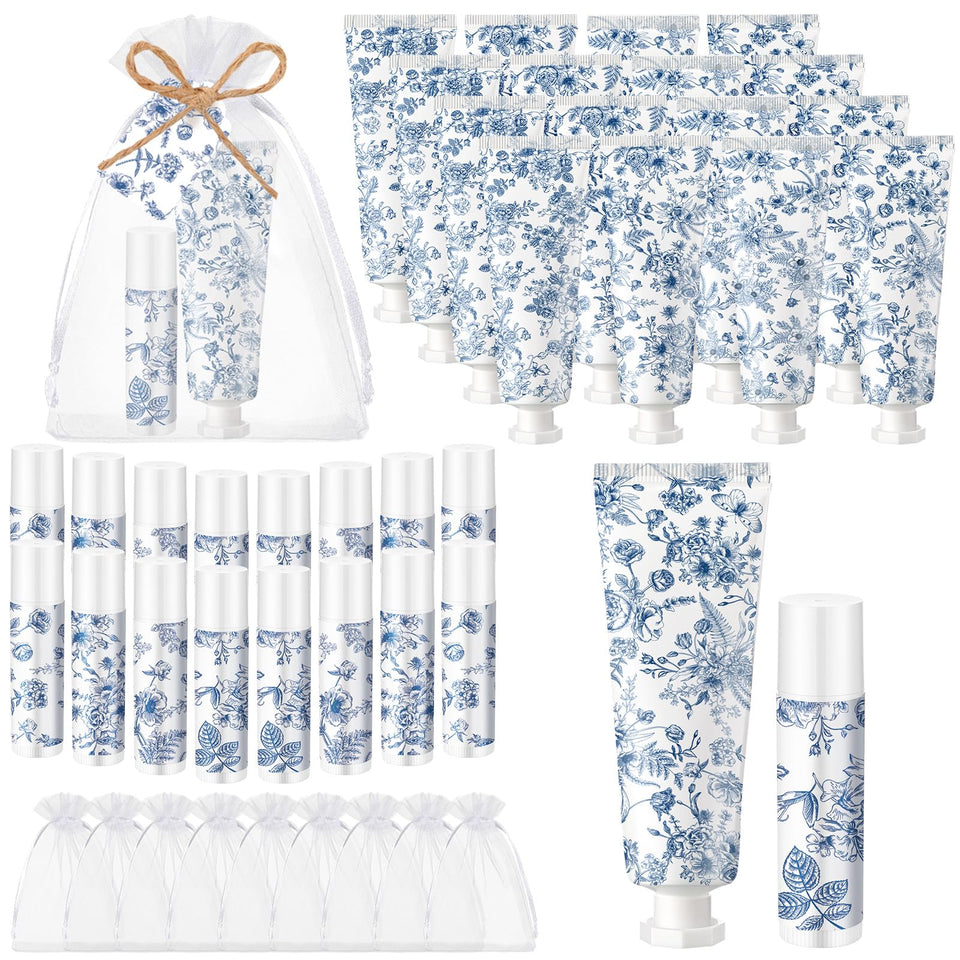 Loopeer blue-flower hand cream 30ml, travel-ready moisturizing for guests.