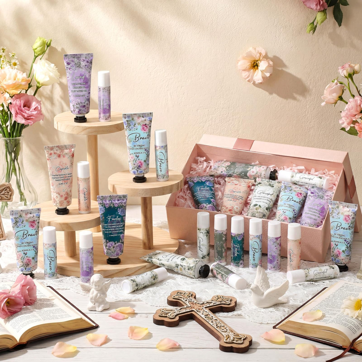 Loopeer bulk gift set with six Bible verse designs and fragrance