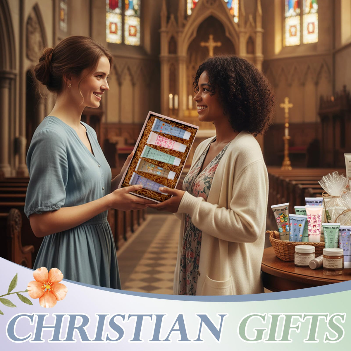 Loopeer Christian gift set for moms and friends to support daily hand care.