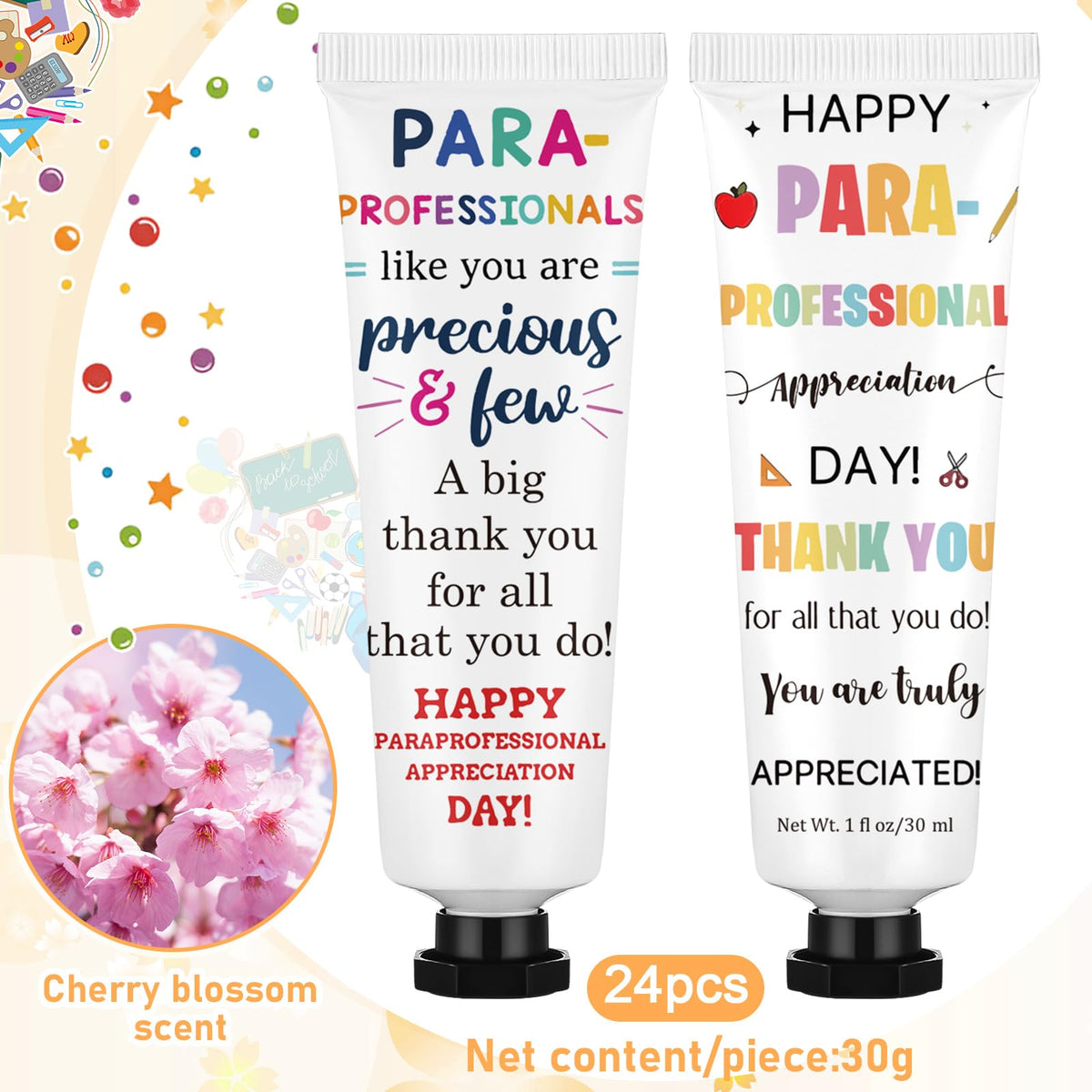 Loopeer double-sided paraprofessional day design on each tube for heartfelt recognition.
