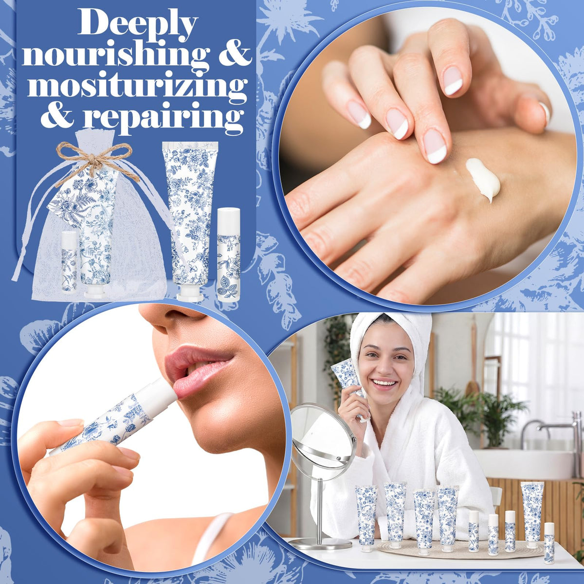 Loopeer four-fragrance set with vanilla, cherry blossom, rose, coconut milk.
