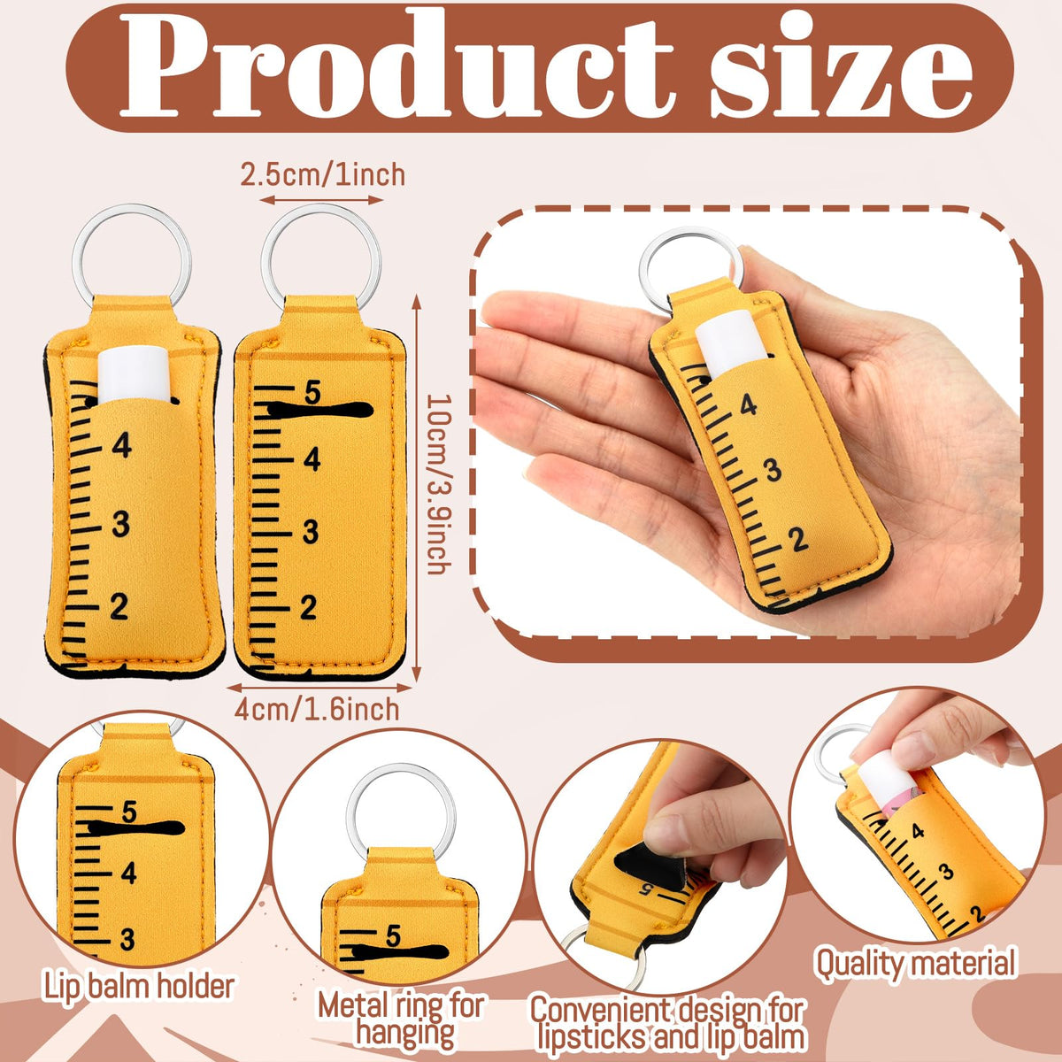 Loopeer lipstick holder with keychain, style 2, ideal for quick touch-ups on the go.